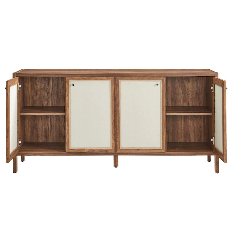 Capri 65 Wood Grain Sideboard Storage Cabinet