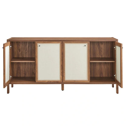 Capri 65 Wood Grain Sideboard Storage Cabinet