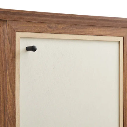 Capri 65 Wood Grain Sideboard Storage Cabinet