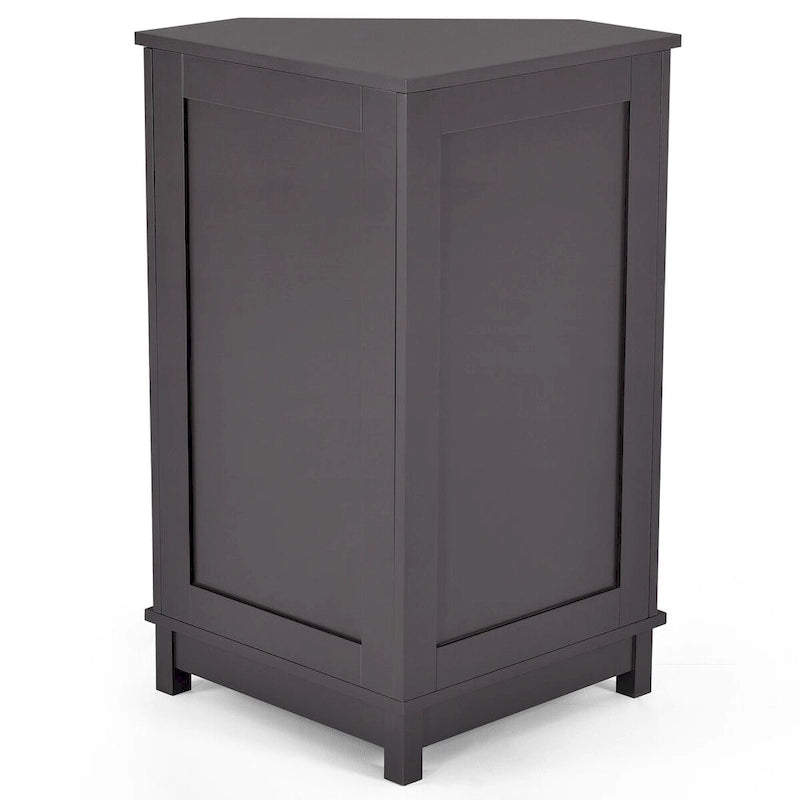 Bathroom Cabinet Triangle Corner Storage Cabinet with Shelf Modern Style - 17.5 L x 17.5 W x 31.4 H