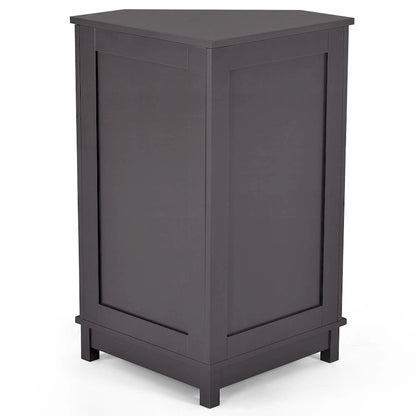 Bathroom Cabinet Triangle Corner Storage Cabinet with Shelf Modern Style - 17.5 L x 17.5 W x 31.4 H