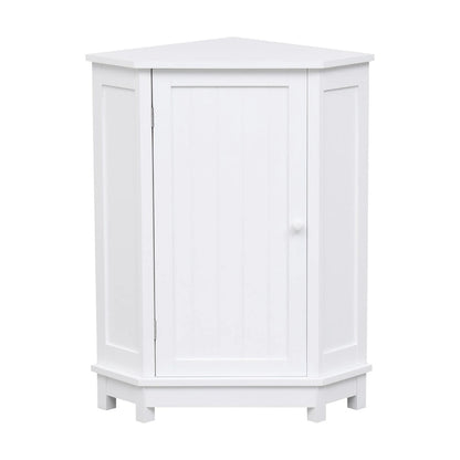 Bathroom Cabinet Triangle Corner Storage Cabinet with Shelf Modern Style - 17.5 L x 17.5 W x 31.4 H