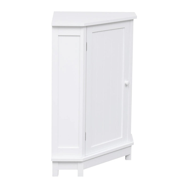 Bathroom Cabinet Triangle Corner Storage Cabinet with Shelf Modern Style - 17.5 L x 17.5 W x 31.4 H