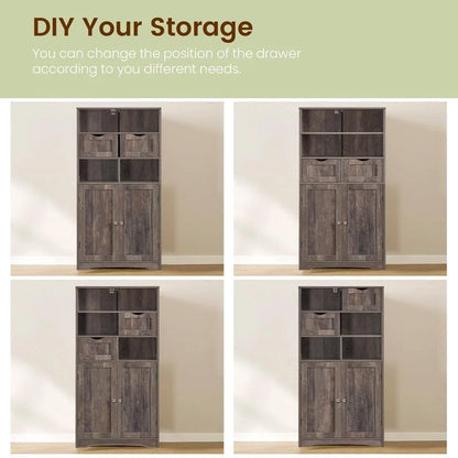Tall Storage Cabinet - 11.8D x 23.6W x 49.6H