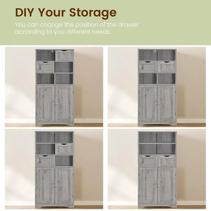Tall Storage Cabinet - 11.8D x 23.6W x 49.6H