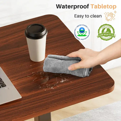 Mobile Standing Desk with Wheels Pneumatic Laptop Desk Rolling Computer Cart Movable Height Adjustable Small Stand Desk Home