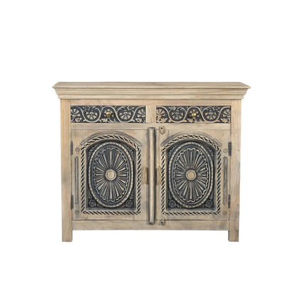 Clara 2-drawer 2-door Carved Solid Wood Sideboard
