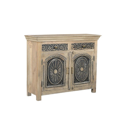 Clara 2-drawer 2-door Carved Solid Wood Sideboard