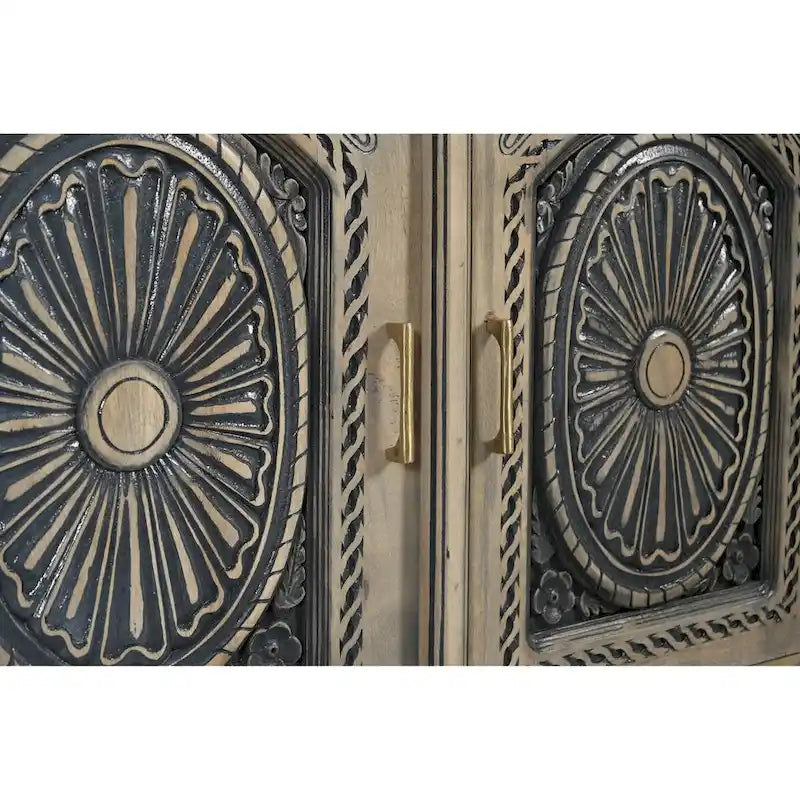 Clara 2-drawer 2-door Carved Solid Wood Sideboard