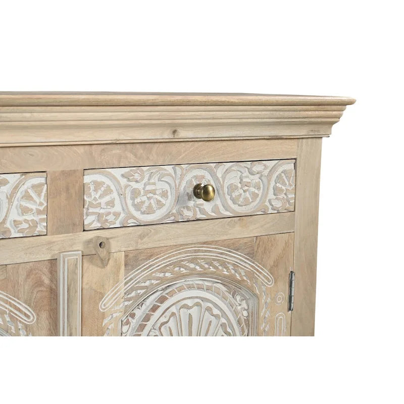 Clara 2-drawer 2-door Carved Solid Wood Sideboard
