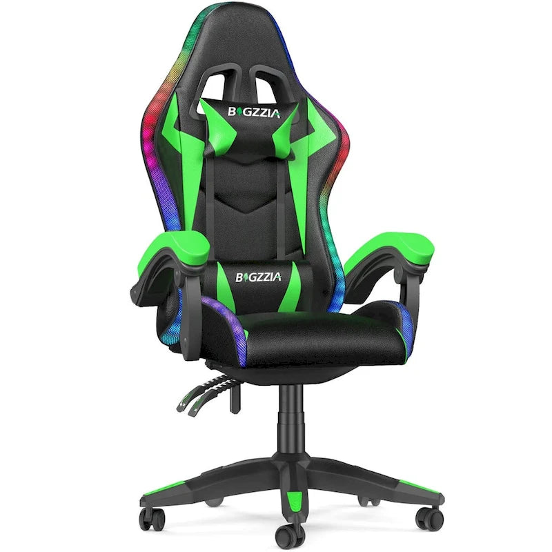 RGB Gaming Chair with LED Lights and Ergonomic Computer Chair