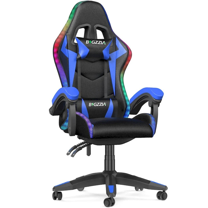 RGB Gaming Chair with LED Lights and Ergonomic Computer Chair