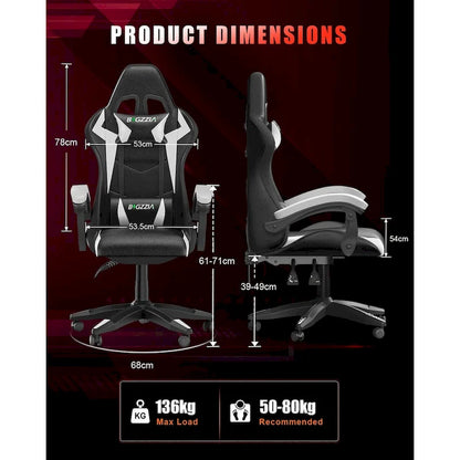 RGB Gaming Chair with LED Lights and Ergonomic Computer Chair