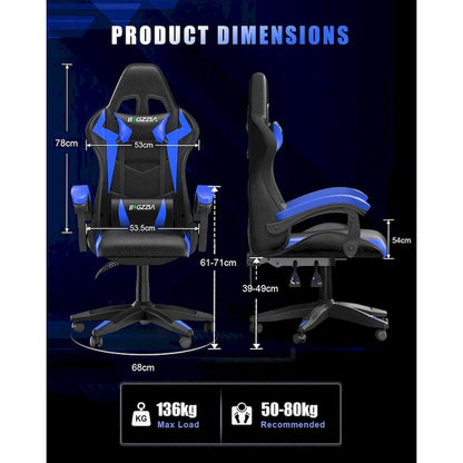 RGB Gaming Chair with LED Lights and Ergonomic Computer Chair
