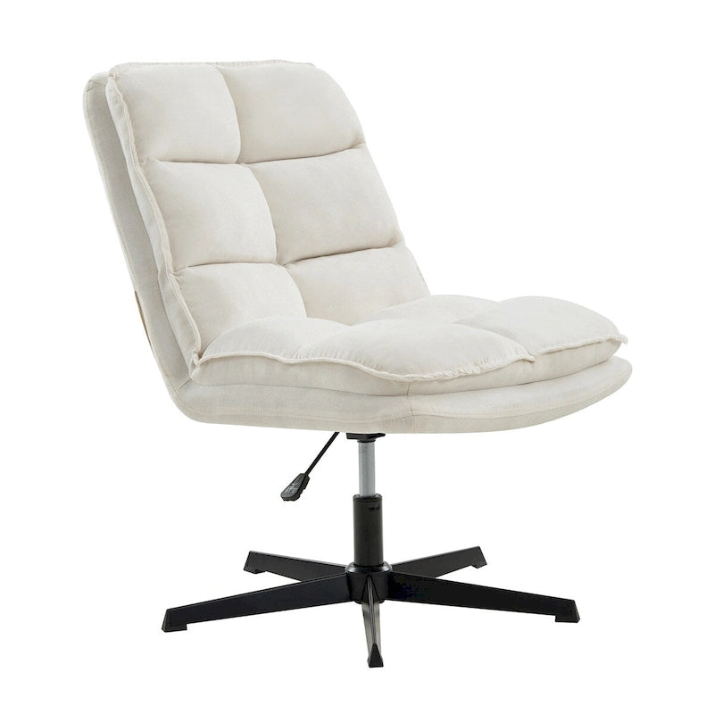 Joaquin Modern Armless 0ffice Chair Tufted 360Swivel With Upholstered by HULALA HOME