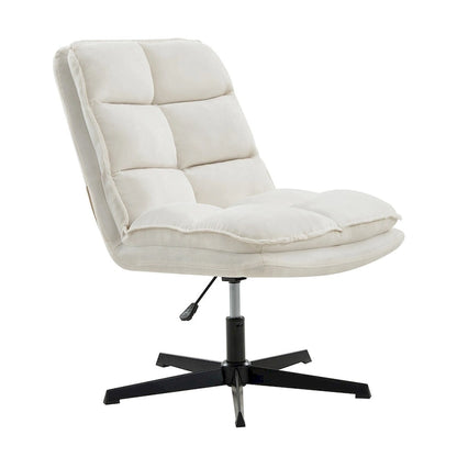Joaquin Modern Armless 0ffice Chair Tufted 360Swivel With Upholstered by HULALA HOME