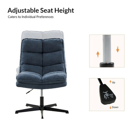 Joaquin Modern Armless 0ffice Chair Tufted 360Swivel With Upholstered by HULALA HOME