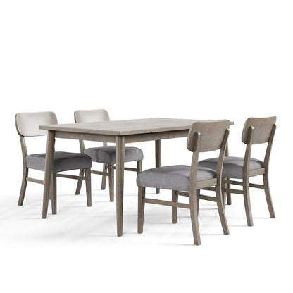 Furniture of America Calista Modern Grey Rectangle Wood Dining Set
