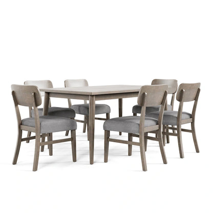 Furniture of America Calista Modern Grey Rectangle Wood Dining Set