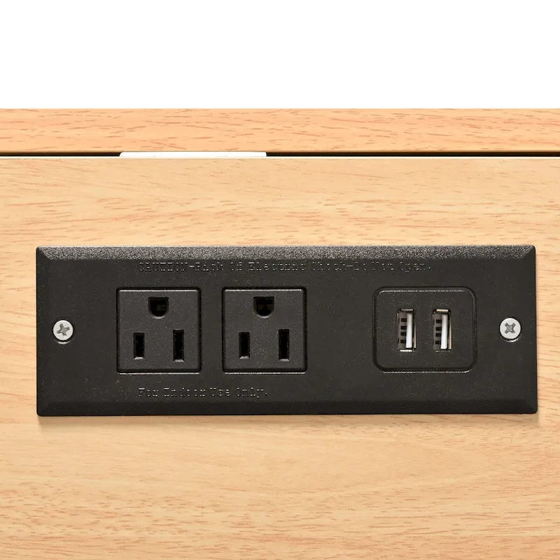 55.7Kitchen Island,2 Drop Leaf,Rolling Kitchen Cart on 5 Wheels,Power Outlet,Folding Dining Table,Spice & Towel Rack,3 Drawers