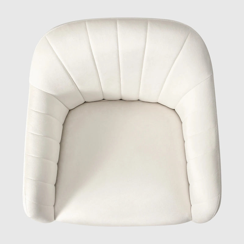 Farrah Velvet Tufted Adjustable Height Swivel Office Vanity Chair with Gold Base