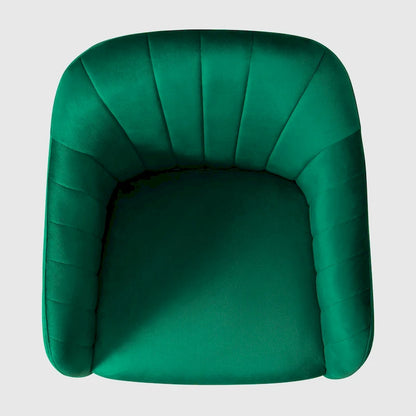 Farrah Velvet Tufted Adjustable Height Swivel Office Vanity Chair with Gold Base