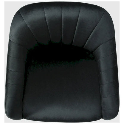 Farrah Velvet Tufted Adjustable Height Swivel Office Vanity Chair with Gold Base