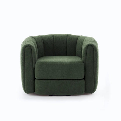 Swivel Teddy Accent Barrel Chair