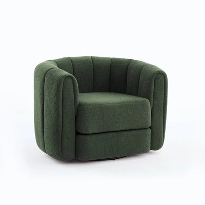Swivel Teddy Accent Barrel Chair