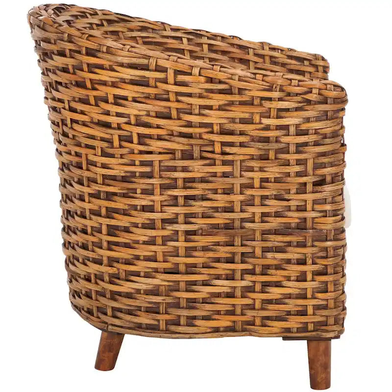 SAFAVIEH Home Omni Rattan Barrel Chair - 29Wx27Dx33H