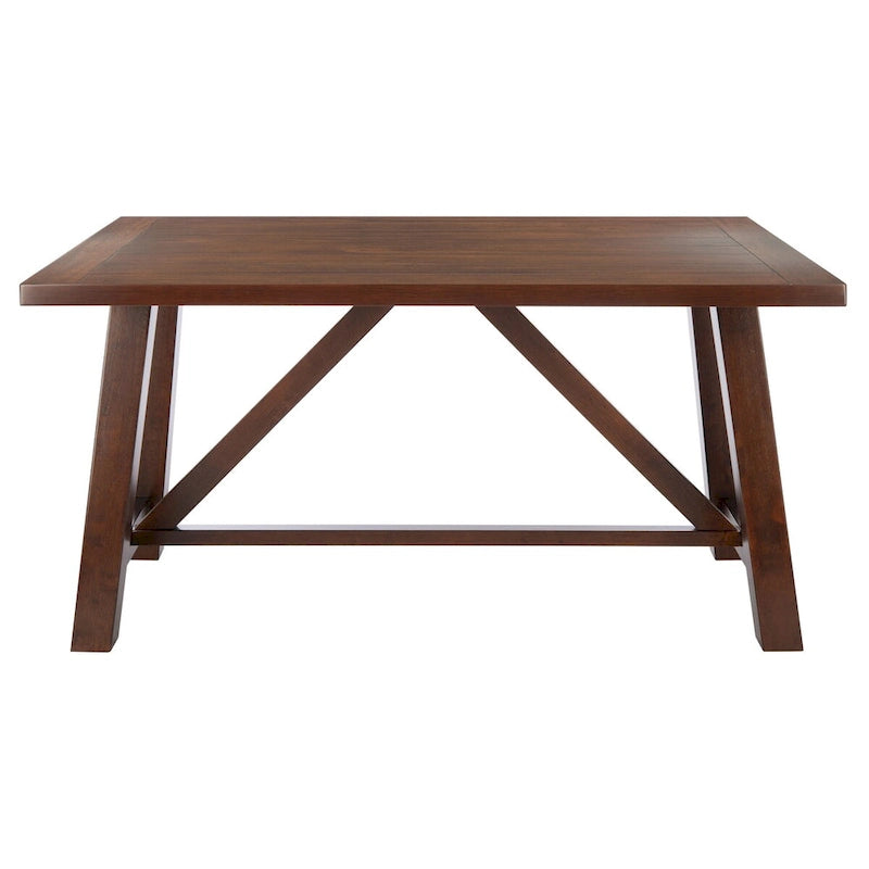SAFAVIEH Laverna Brown Rectangle Dining Table - 57 W x 36 L x 30 H - 57Wx36Dx30H
