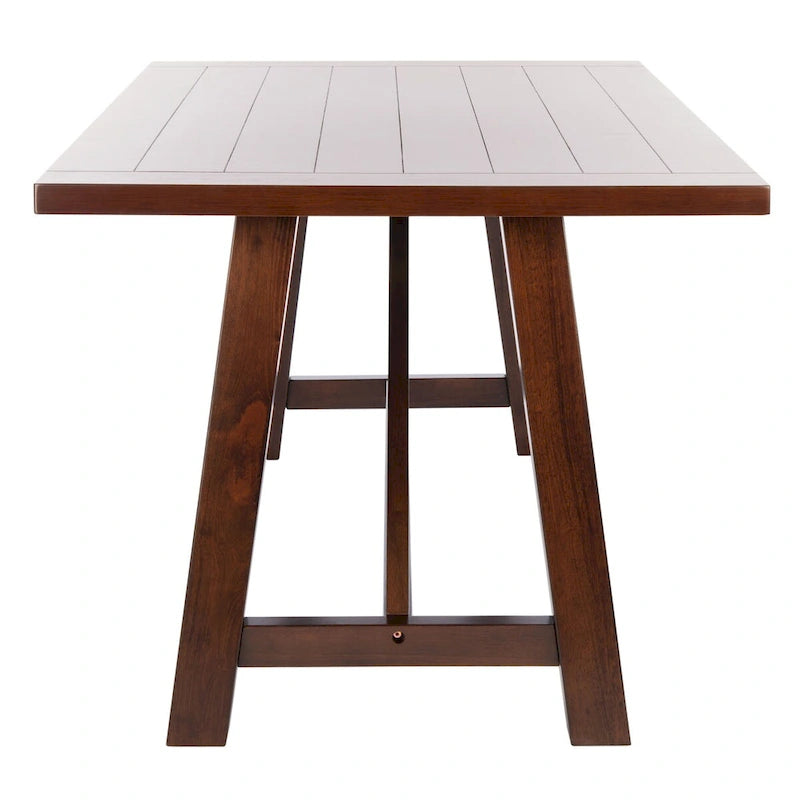 SAFAVIEH Laverna Brown Rectangle Dining Table - 57 W x 36 L x 30 H - 57Wx36Dx30H