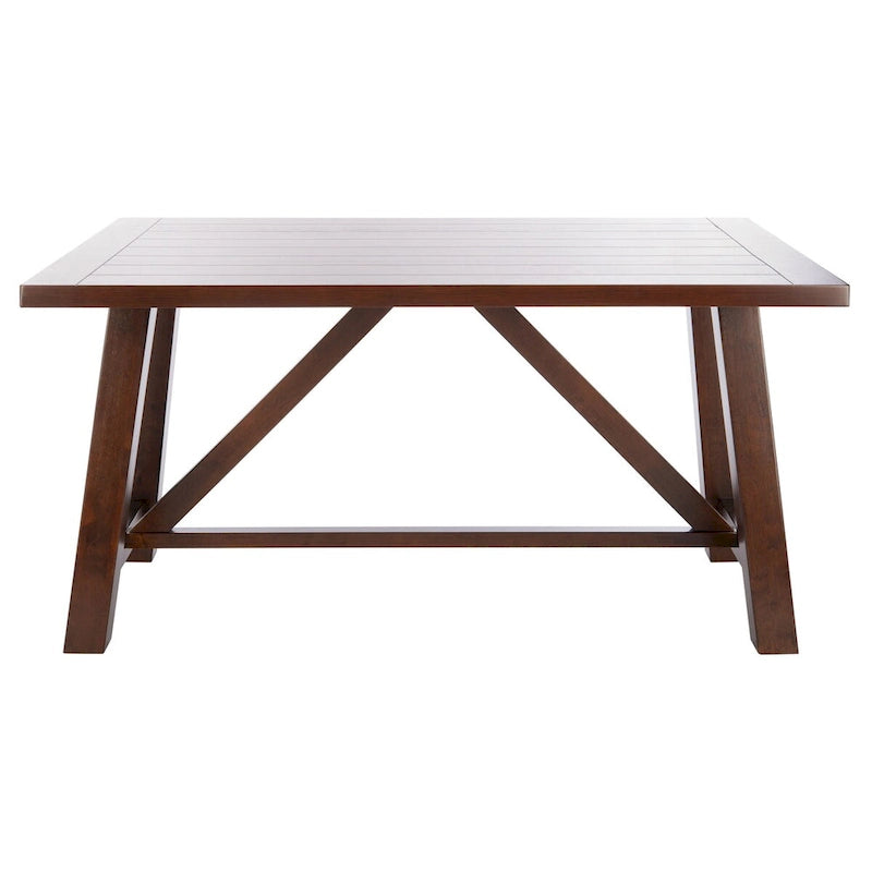 SAFAVIEH Laverna Brown Rectangle Dining Table - 57 W x 36 L x 30 H - 57Wx36Dx30H