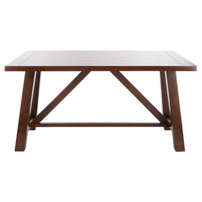 SAFAVIEH Laverna Brown Rectangle Dining Table - 57 W x 36 L x 30 H - 57Wx36Dx30H