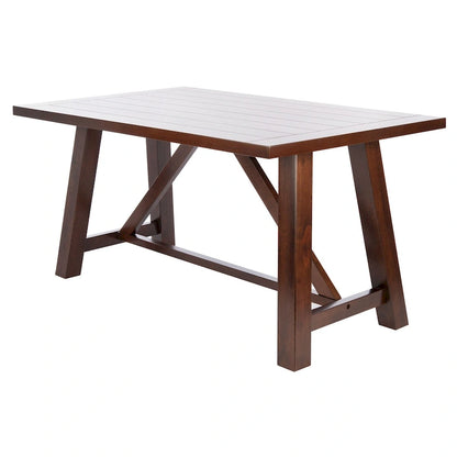 SAFAVIEH Laverna Brown Rectangle Dining Table - 57 W x 36 L x 30 H - 57Wx36Dx30H