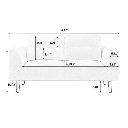 Convertible Futon Loveseat Sleeper Sofa