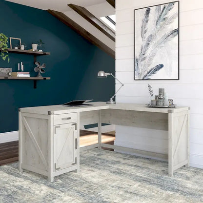 Knoxville 60W L Shaped Desk with Storage Cabinet by Bush Furniture