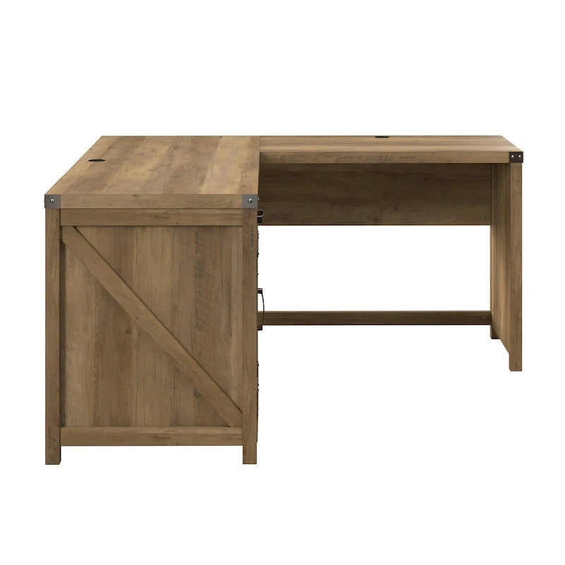 Knoxville 60W L Shaped Desk with Storage Cabinet by Bush Furniture
